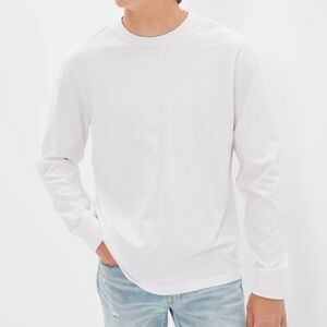 Aerie Cotton Long Sleeve White Tee-Shirt‎ Size XL NWT
